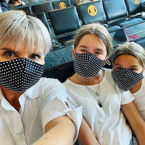 Reusable Cotton Face Mask - Black/White Spot