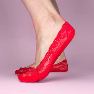 Lace Sockette Single (Red)