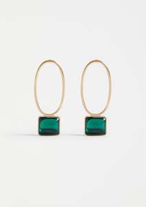 Stal Drop Earring - Emerald