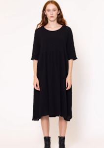 CLEARANCE Aman Dress - Black Crinkle