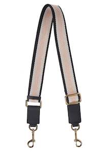 Feature Strap - Black + White + Blush