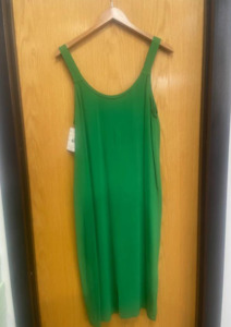 CLEARANCE Abbey Viscose Singlet Dress - Emerald