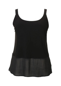 CLEARANCE Band Singlet - Black