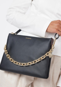 Matilda Crossbody Bag - Black + Chunky Chain