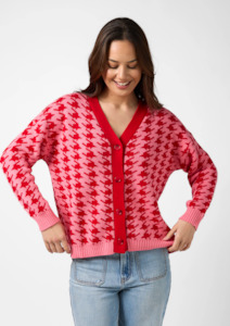 PRE ORDER Xanthe Cardigan - Red / Candy