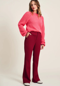 COMING SOON Flare Pants - Burgundy Red