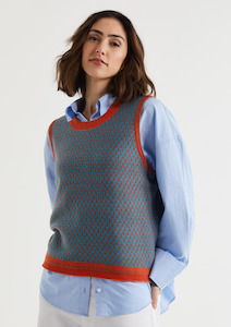 Lambswool Vest - Persimmon