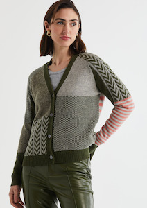 Textured Cardi - Olive