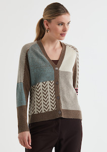 Textured Cardi - Bark