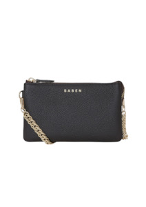 Lily Crossbody Bag - Black + Gold Curb Chain