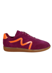 Magnum Sneaker - Dark Cerise Suede / Orange