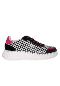 Rizz Sneaker - White Black Spot / Pink