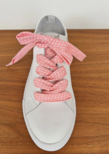 Spotty Dotty Laces - Pink / White Spots