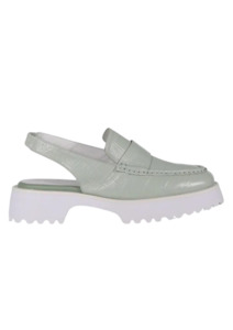 Sarah Slingback Slide - Sage Croc Emboss // LAST PAIR SIZE 41