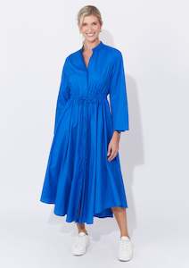 COMING SOON Phoenix Shirt Dress - Cobalt