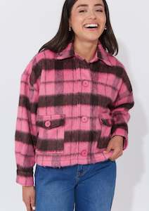 COMING SOON Daytona Crop Jacket - Pink