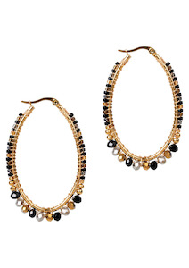 COMING SOON Manta Hoop Earring - Black