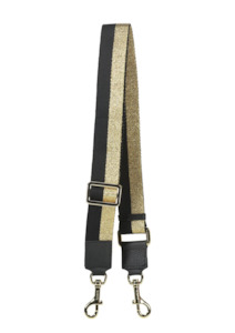 Feature Strap - Gold + Black Stripe