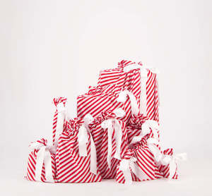 Reusable Gift Bag Set - Candy Cane