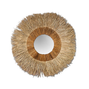 Natural Seagrass Wall Hanging Mirror - large