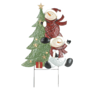 Christmas Snowmen Garden Stake