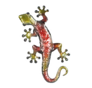 Gecko Metal Art Wall Hanging - multi