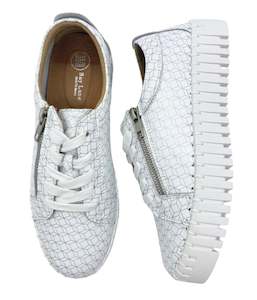 Shoe: White Print MEDUSA sneaker