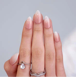 Press On Nails - Nude Ombre French Medium Almond