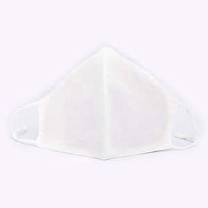 Reusable face mask cotton mask  plain colour - WHITE