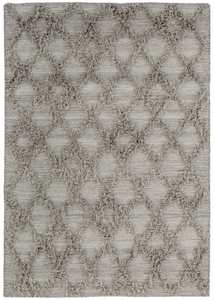 Ellika Diamond Pattern Natural Grey Wool Rug *NO RETURNS UNLESS FAULTY