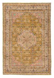 Floor covering: Sissa Mustard and Peach Floral Distressed Rug *NO RETURNS UNLESS FAULTY