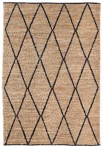 Livia Diamond Pattern Natural Jute and Cotton Rug *NO RETURNS UNLESS FAULTY