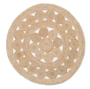 Kochi Hand-Braided Round Jute Rug *NO RETURNS UNLESS FAULTY