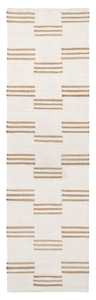 Floor covering: Hendrix Asymmetrical Striped Jute Wool Runner Rug