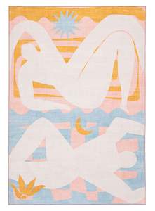 Sorata Pink and Blue Pastel Abstract Rug