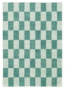 Steffi Green Checkered Washable Rug