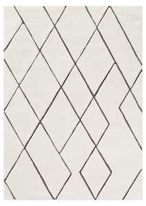 Floor covering: Kayla Cream and Charcoal Grey Tribal Shag Rug *NO RETURNS UNLESS FAULTY