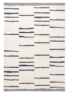 Vesper Black and Ivory Tribal Washable Rug