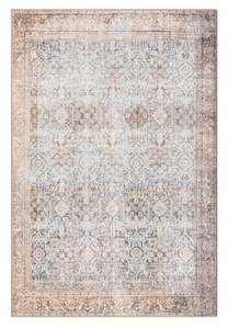 Floor covering: Krisna Brown and Blue Traditional Distressed Washable Rug*NO RETURNS UNLESS FAULTY