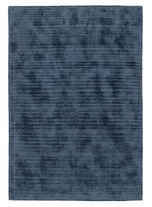 Floor covering: Rooney Navy Handwoven PET Rug