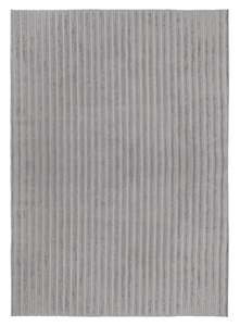 Tonca Grey Striped Washable Faux Fur Rug