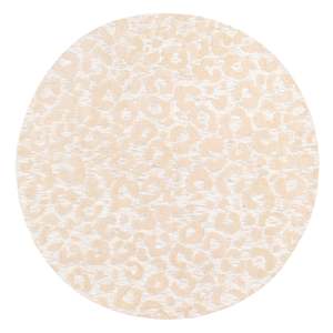 Sabbi Ivory and Cream Animal Pattern Round Rug