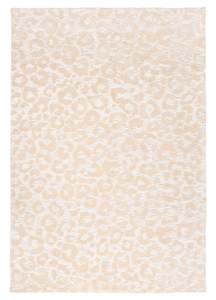 Sabbi Ivory and Cream Animal Pattern Rug