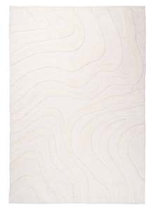 Eniko Abstract Cream Washable Wool Rug