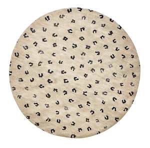 Candice Beige Round Leopard Animal Pattern Rug*NO RETURNS UNLESS FAULTY