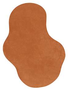 Floor covering: Oluchi Terracotta Brown Irregular Washable Rug