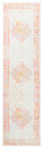 Marissa Orange Peach and Cream Medallion Washable Runner Rug *NO RETURNS UNLESS FAULTY