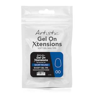 Artistic Gel On Xtensions Nail Tips - Short Round / Size #00 / 50pc