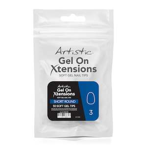 Artistic Gel On Xtensions Nail Tips - Short Round / Size #3 / 50pc