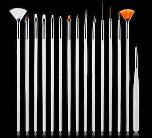 Nail Art Brushes - 15 pack